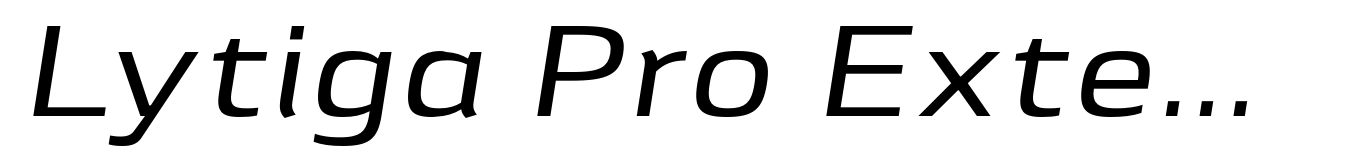 Lytiga Pro Extended Medium Italic